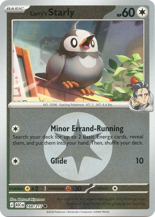 Larry's Starly (Energy Symbol Pattern) 168/217 Reverse Holo Ascended Heroes NM/M