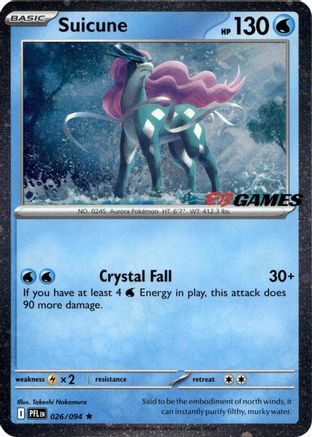 Suicune (EB Games Exclusive) 026/094 Miscellaneous Cards & Products Holo NM/M