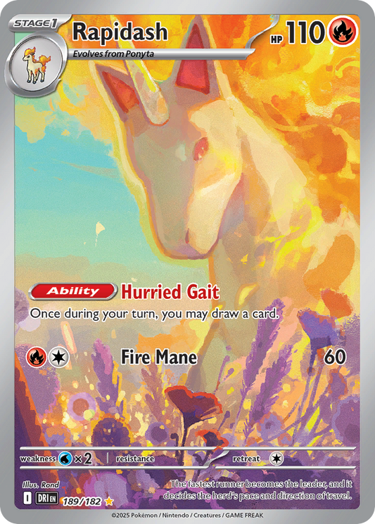 Rapidash 189/182 Illustration Rare Destined Rivals NM/M
