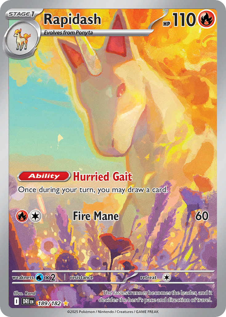 Rapidash 189/182 Illustration Rare Destined Rivals NM/M