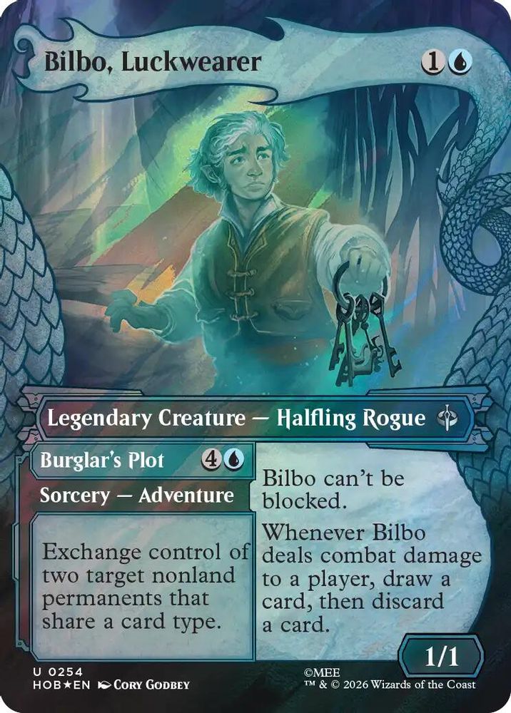 Bilbo, Luckwearer (Showcase) (Surge Foil) 254 Uncommon The Hobbit Holo NM/M