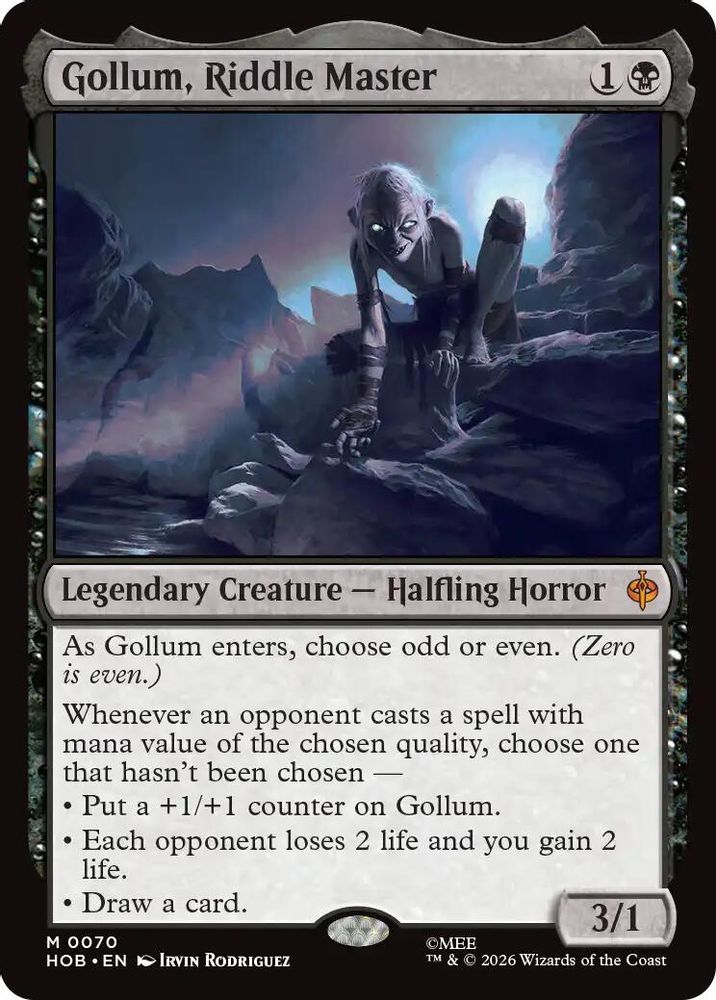 Gollum, Riddle Master 70 Mythic Foil The Hobbit NM/M