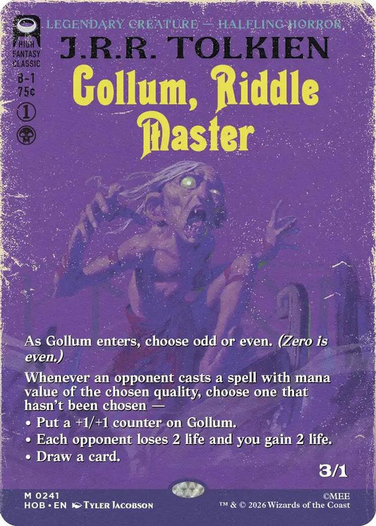 Gollum, Riddle Master (Borderless) 241 Mythic Foil The Hobbit NM/M