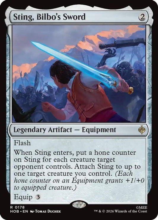 Sting, Bilbo's Sword 178 Rare Foil The Hobbit NM/M