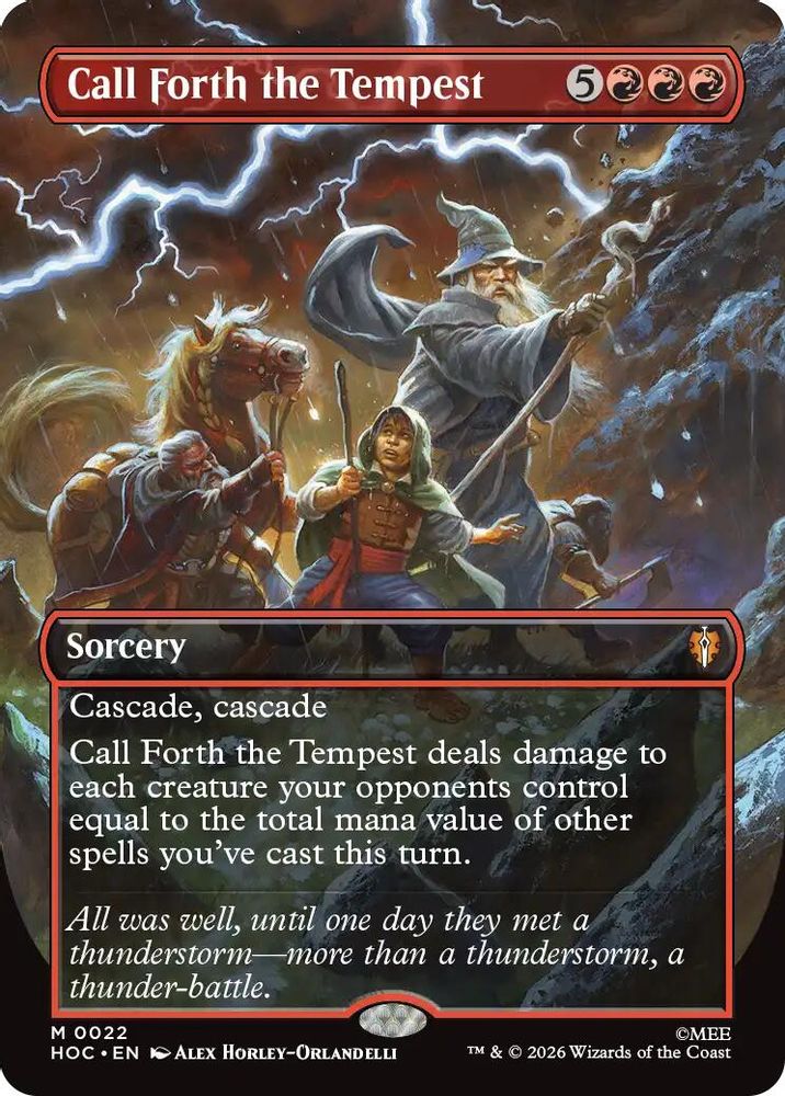 Call Forth the Tempest (Borderless) 22 Mythic The Hobbit: Eternal-Legal NM/M