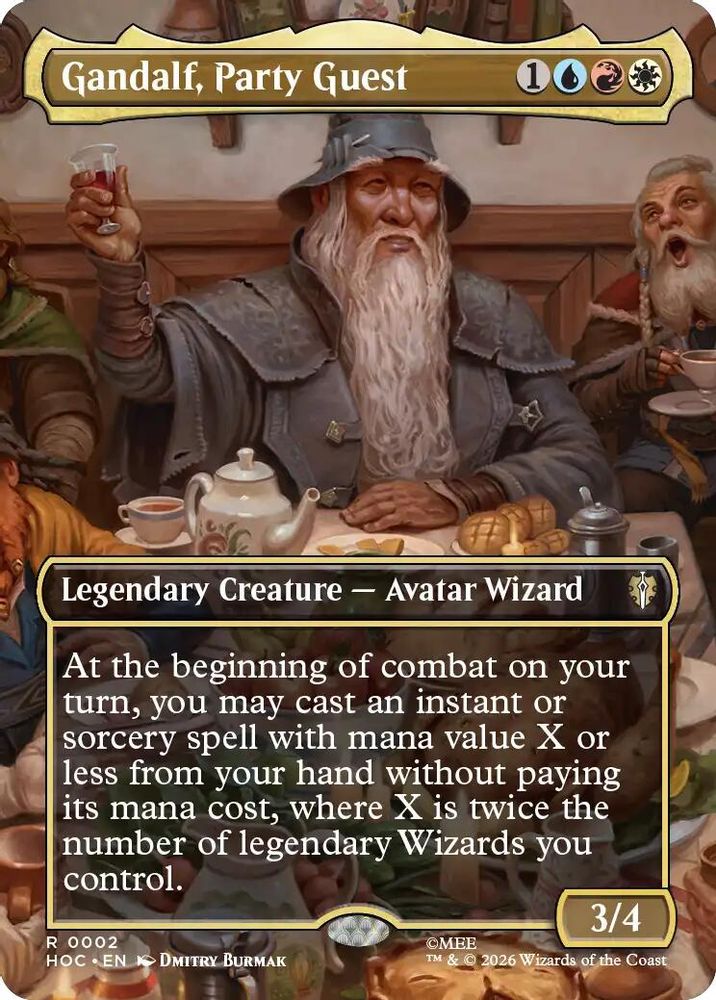 Gandalf, Party Guest (Borderless) 2 Rare The Hobbit: Eternal-Legal NM/M