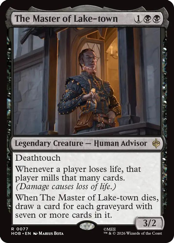 The Master of Lake-town 77 Rare Foil The Hobbit NM/M