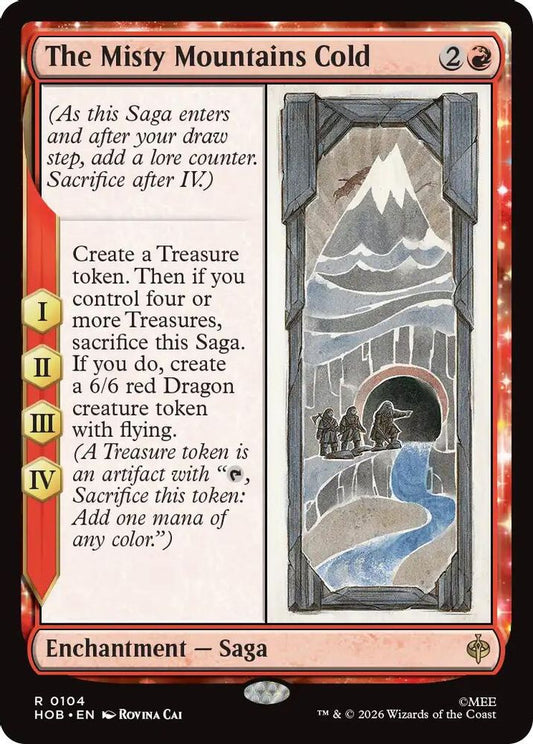 The Misty Mountains Cold 104 Rare Foil The Hobbit NM/M