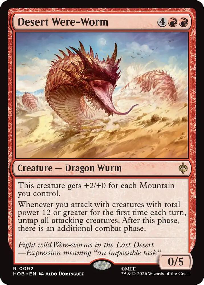 Desert Were-Worm 92 Rare Foil The Hobbit NM/M