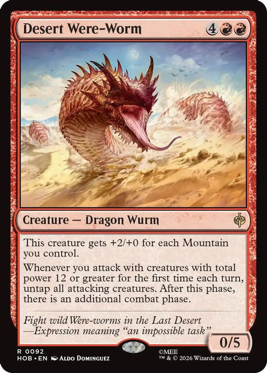Desert Were-Worm 92 Rare Foil The Hobbit NM/M