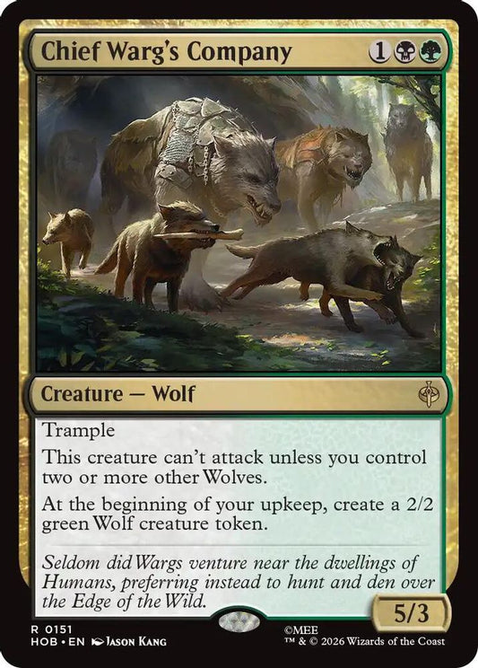 Chief Warg's Company 151 Rare Foil The Hobbit NM/M