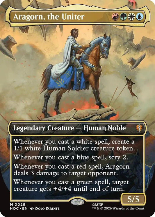 Aragorn, the Uniter (Borderless) 29 Mythic The Hobbit: Eternal-Legal NM/M