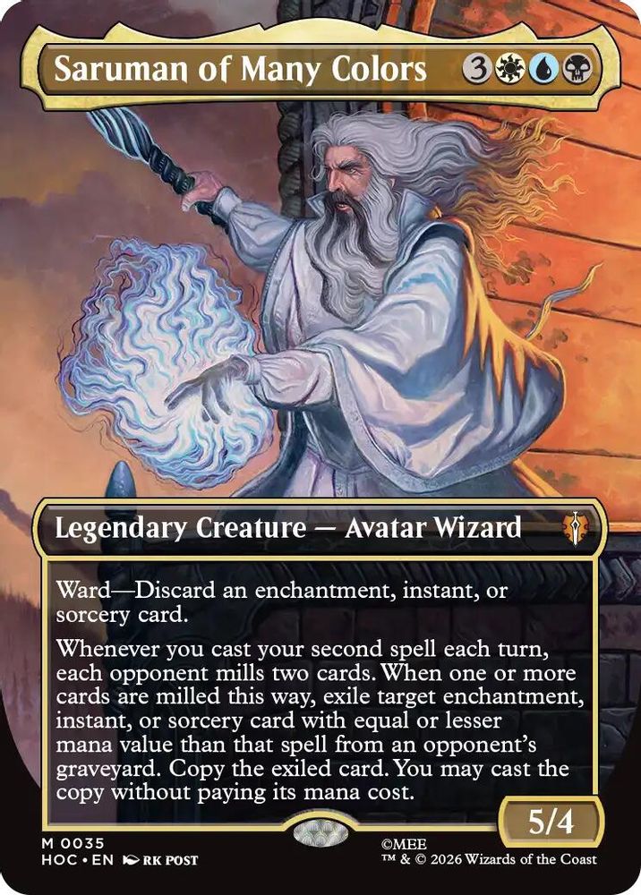 Saruman of Many Colors (Borderless) 35 Mythic The Hobbit: Eternal-Legal NM/M