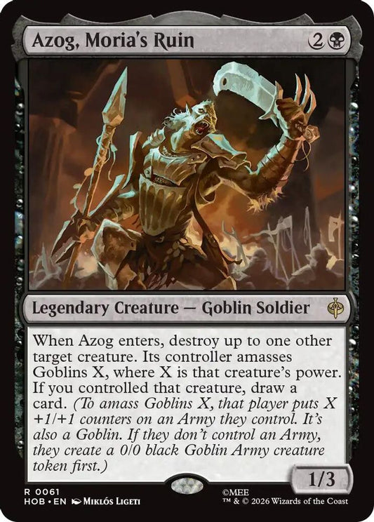 Azog, Moria's Ruin 61 Rare Foil The Hobbit NM/M