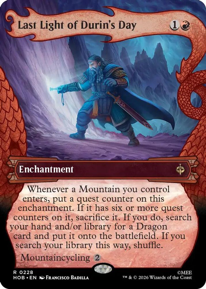 Last Light of Durin's Day (Showcase) 228 Rare The Hobbit NM/M