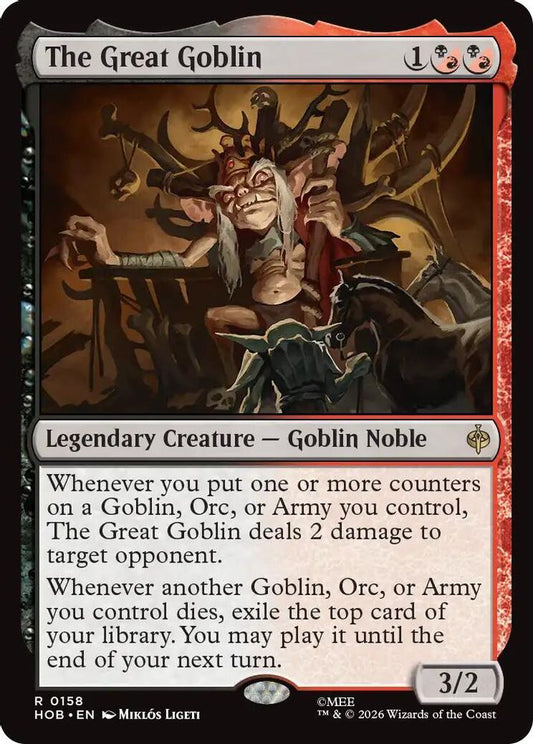 The Great Goblin 158 Rare Foil The Hobbit NM/M