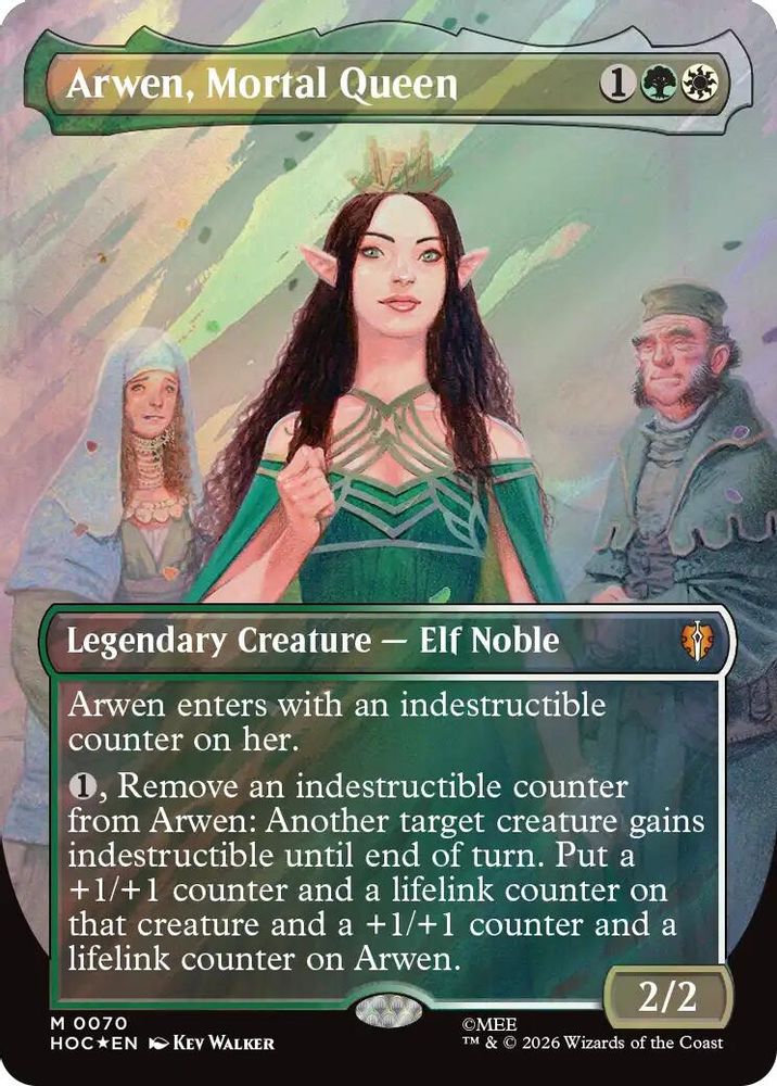 Arwen, Mortal Queen (Borderless) (Surge Foil) 70 The Hobbit: Eternal-Legal Holo NM/M