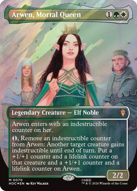 Arwen, Mortal Queen (Borderless) (Surge Foil) 70 The Hobbit: Eternal-Legal Holo NM/M