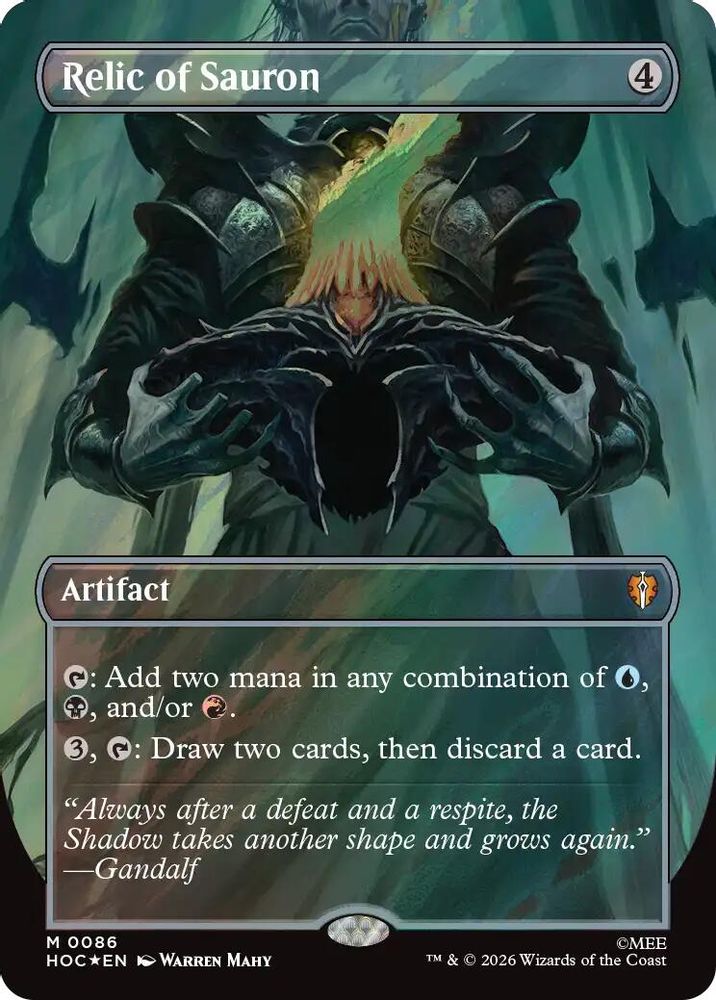 Relic of Sauron (Borderless) (Surge Foil) 86 The Hobbit: Eternal-Legal Holo NM/M