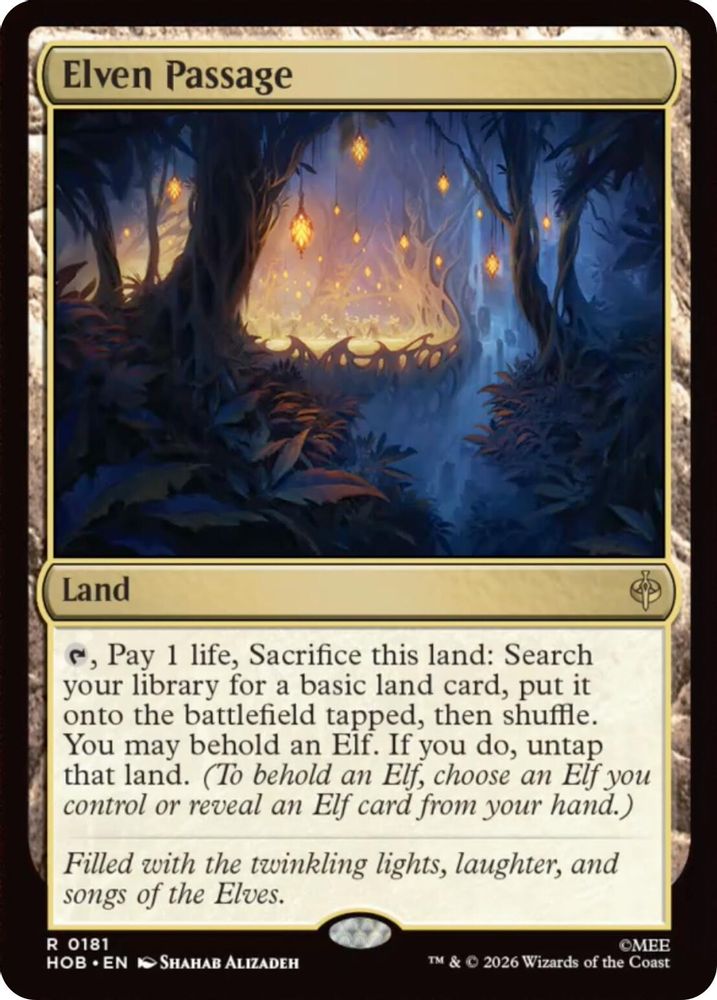 Elven Passage 181 Rare Foil The Hobbit NM/M