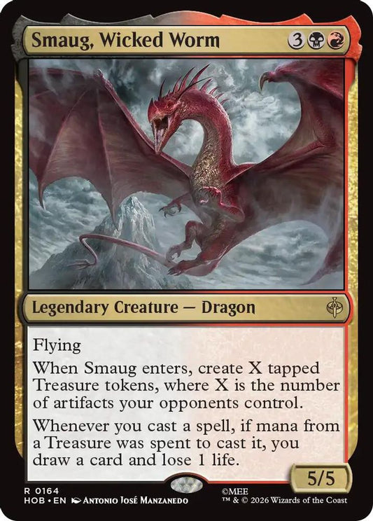 Smaug, Wicked Worm 164 Rare Foil The Hobbit NM/M