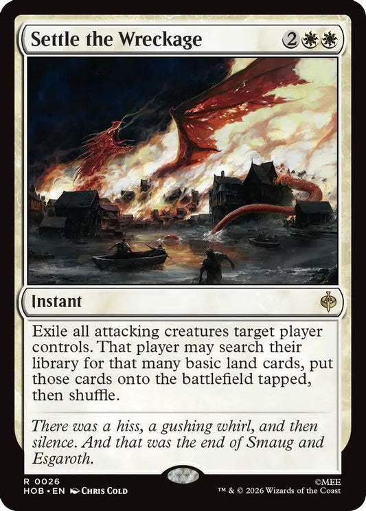 Settle the Wreckage 26 Rare Foil The Hobbit NM/M