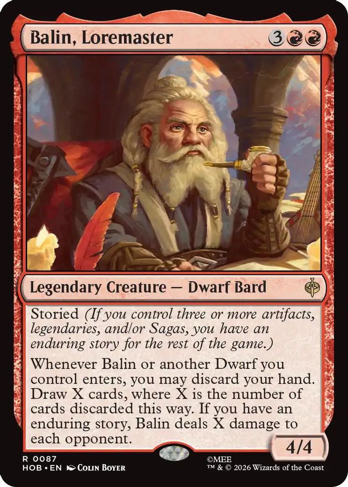Balin, Loremaster 87 Rare Foil The Hobbit NM/M