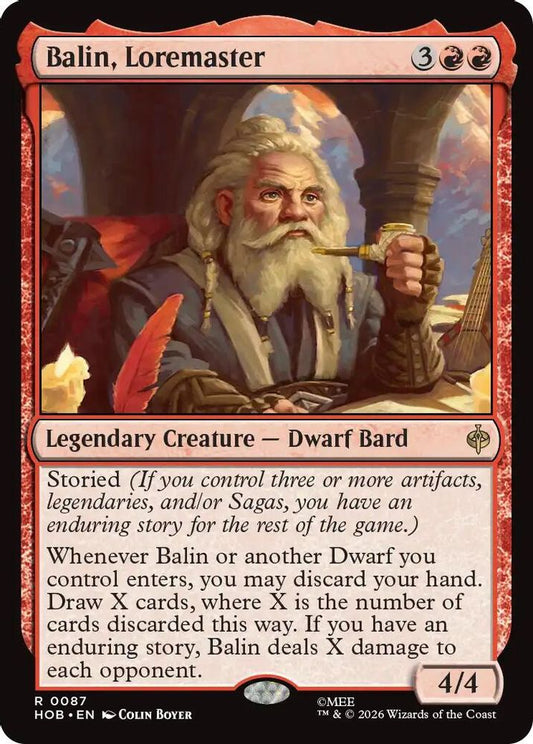 Balin, Loremaster 87 Rare Foil The Hobbit NM/M