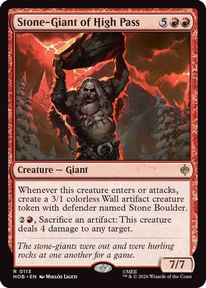 Stone-Giant of High Pass 113 Rare Foil The Hobbit NM/M