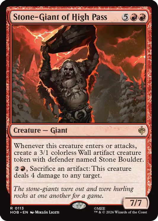 Stone-Giant of High Pass 113 Rare Foil The Hobbit NM/M