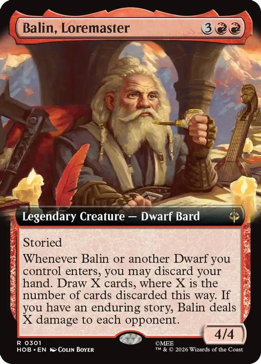 Balin, Loremaster (Extended Art) 301 Rare The Hobbit NM/M