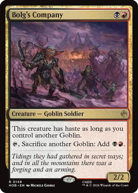 Bolg's Company 149 Rare Foil The Hobbit NM/M