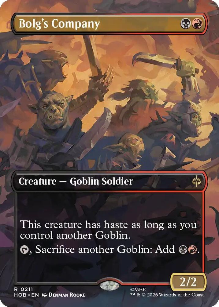 Bolg's Company (Borderless) 211 Rare The Hobbit NM/M