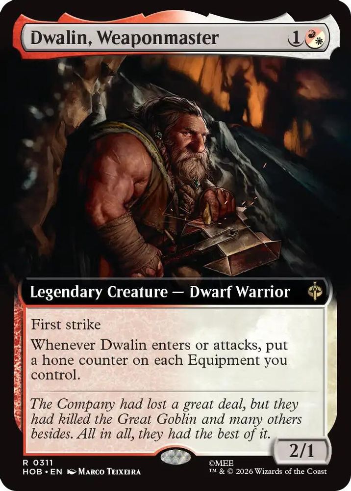 Dwalin, Weaponmaster (Extended Art) 311 Rare The Hobbit NM/M