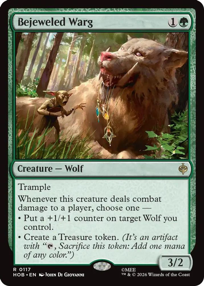 Bejeweled Warg 117 Rare Foil The Hobbit NM/M