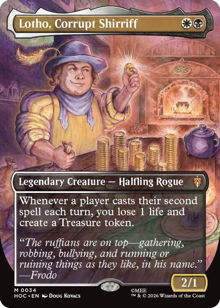 Lotho, Corrupt Shirriff (Borderless) 34 Mythic The Hobbit: Eternal-Legal NM/M