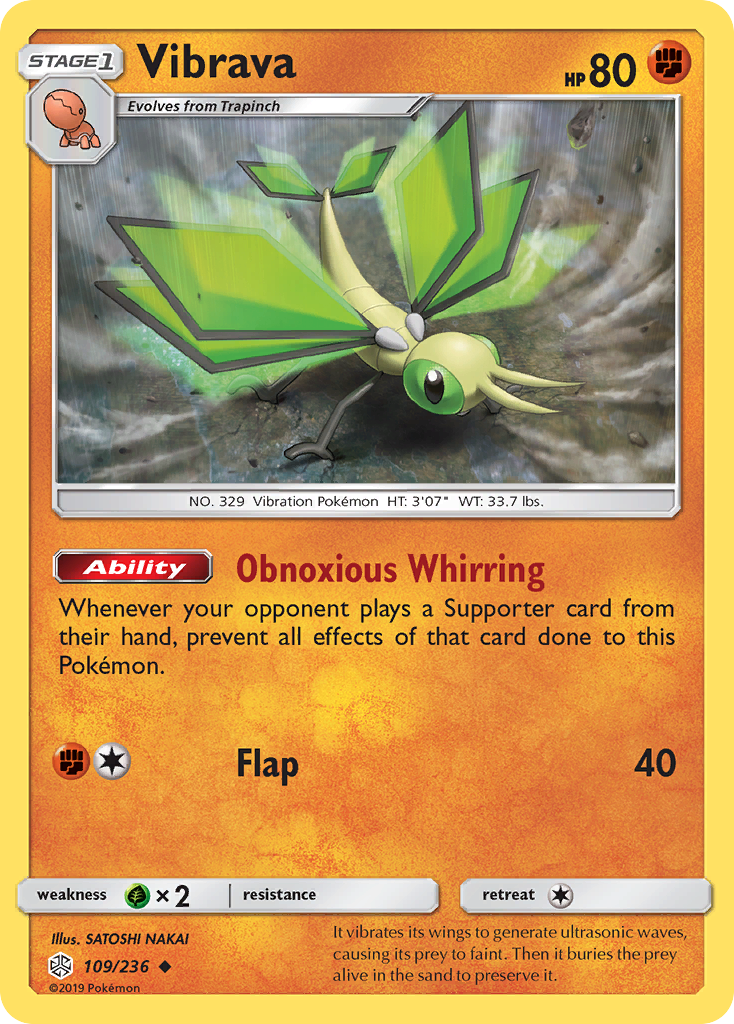 Vibrava 109/236 Uncommon Reverse Holo Cosmic Eclipse NM/LP