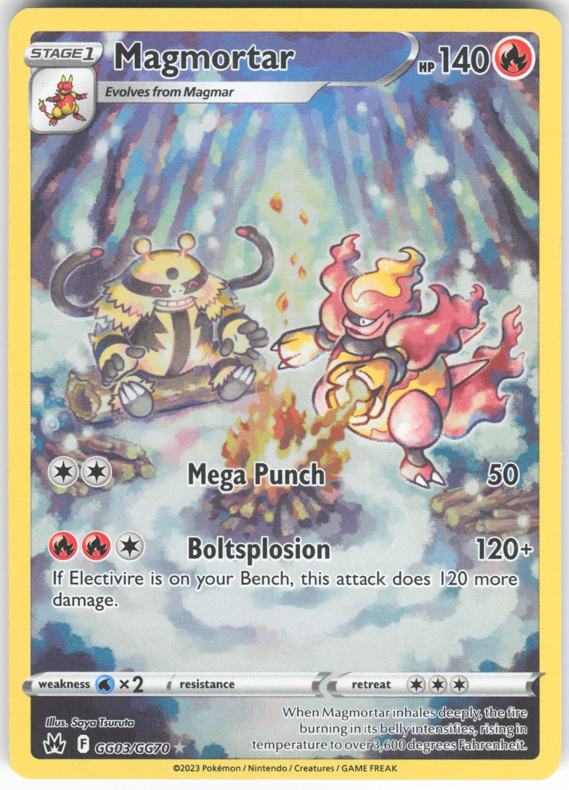 Magmortar GG03/GG70 Trainer Gallery Rare Crown Zenith Galarian Gallery Holo LP