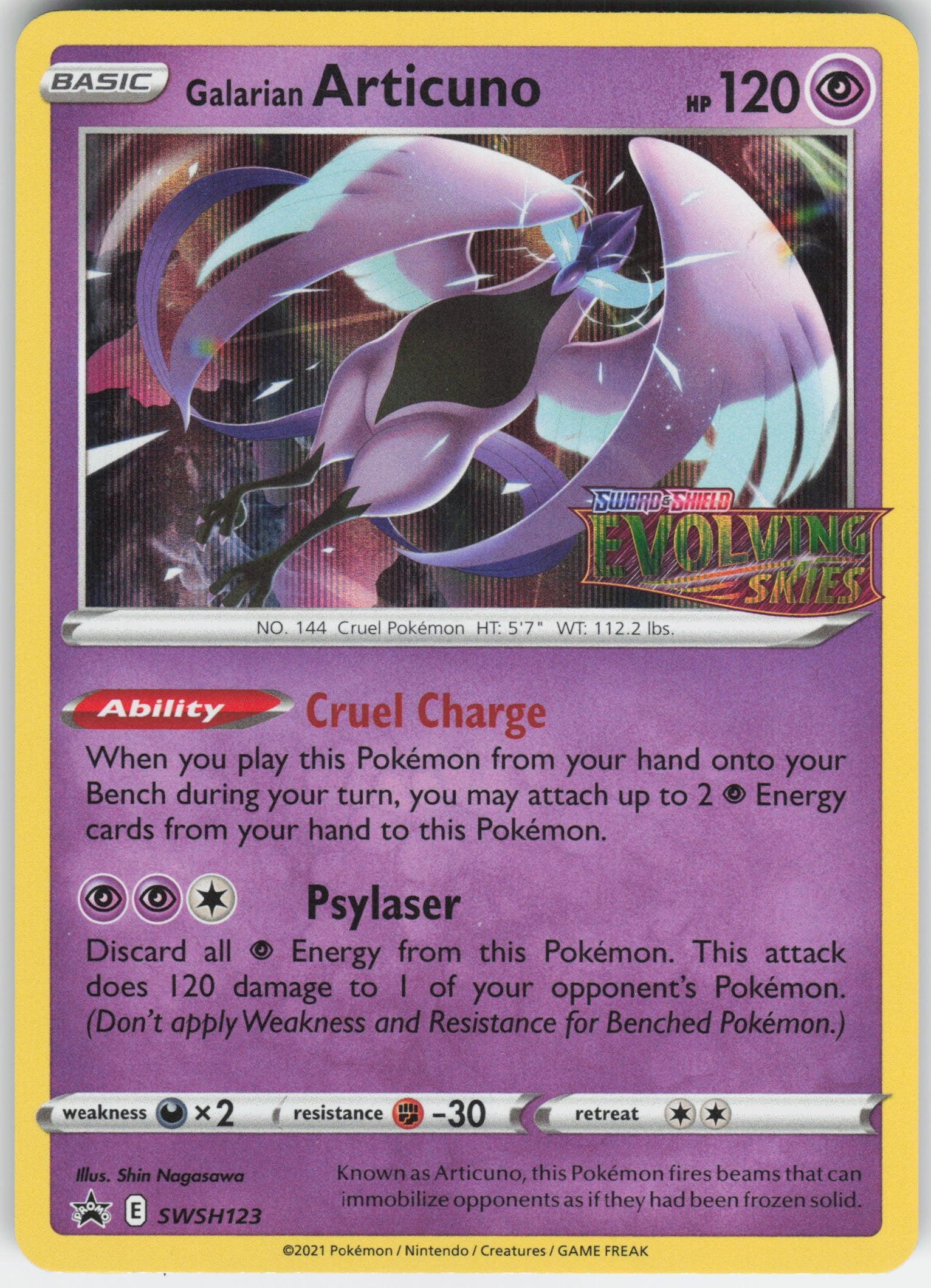 Galarian Articuno - (Prerelease) Promo SWSH: Sword & Shield Promo Cards SWSH123 NM