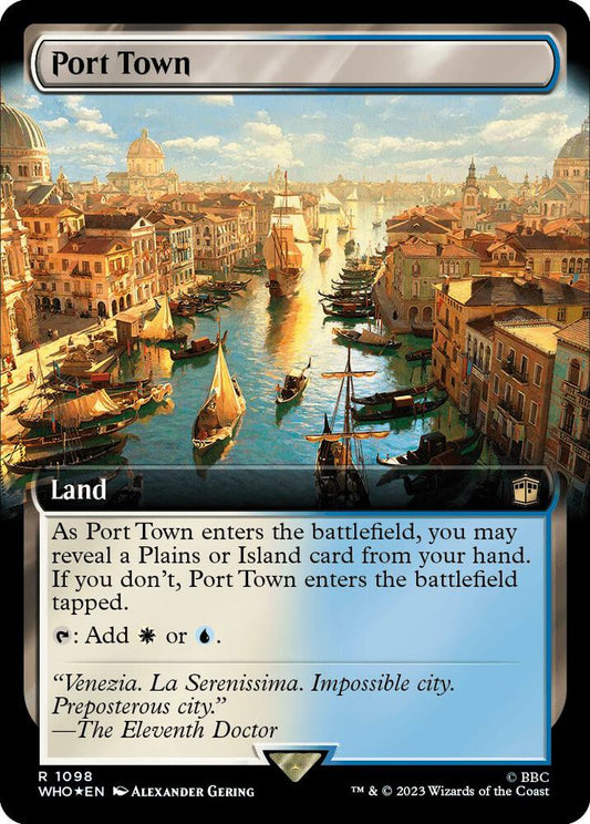 Port Town (Extended Art) (Surge Foil) 1098 Universes Beyond: Doctor Who Foil NM/M