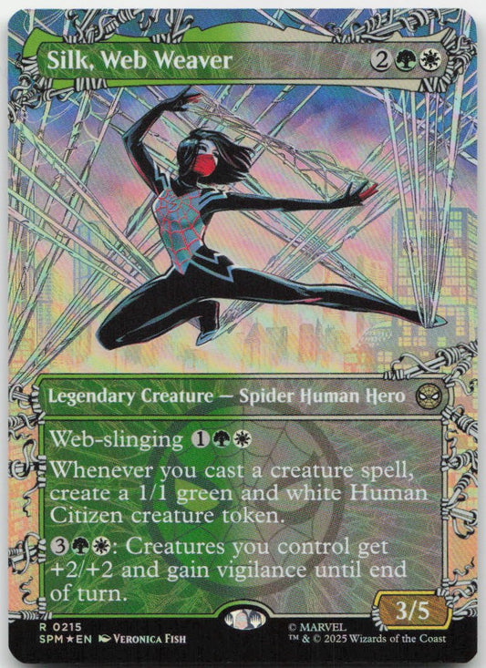 Silk, Web Weaver (Borderless) R Marvel's Spider-Man 215 NM