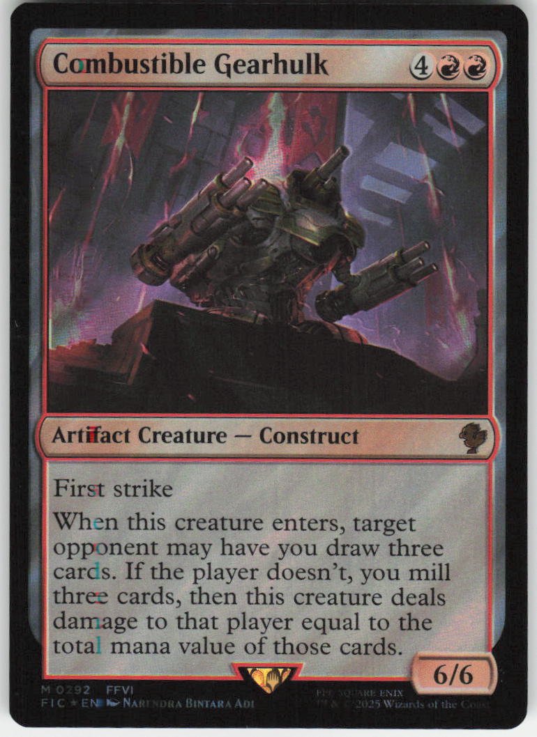 Combustible Gearhulk (Surge Foil) M Commander: FINAL FANTASY 292 NM