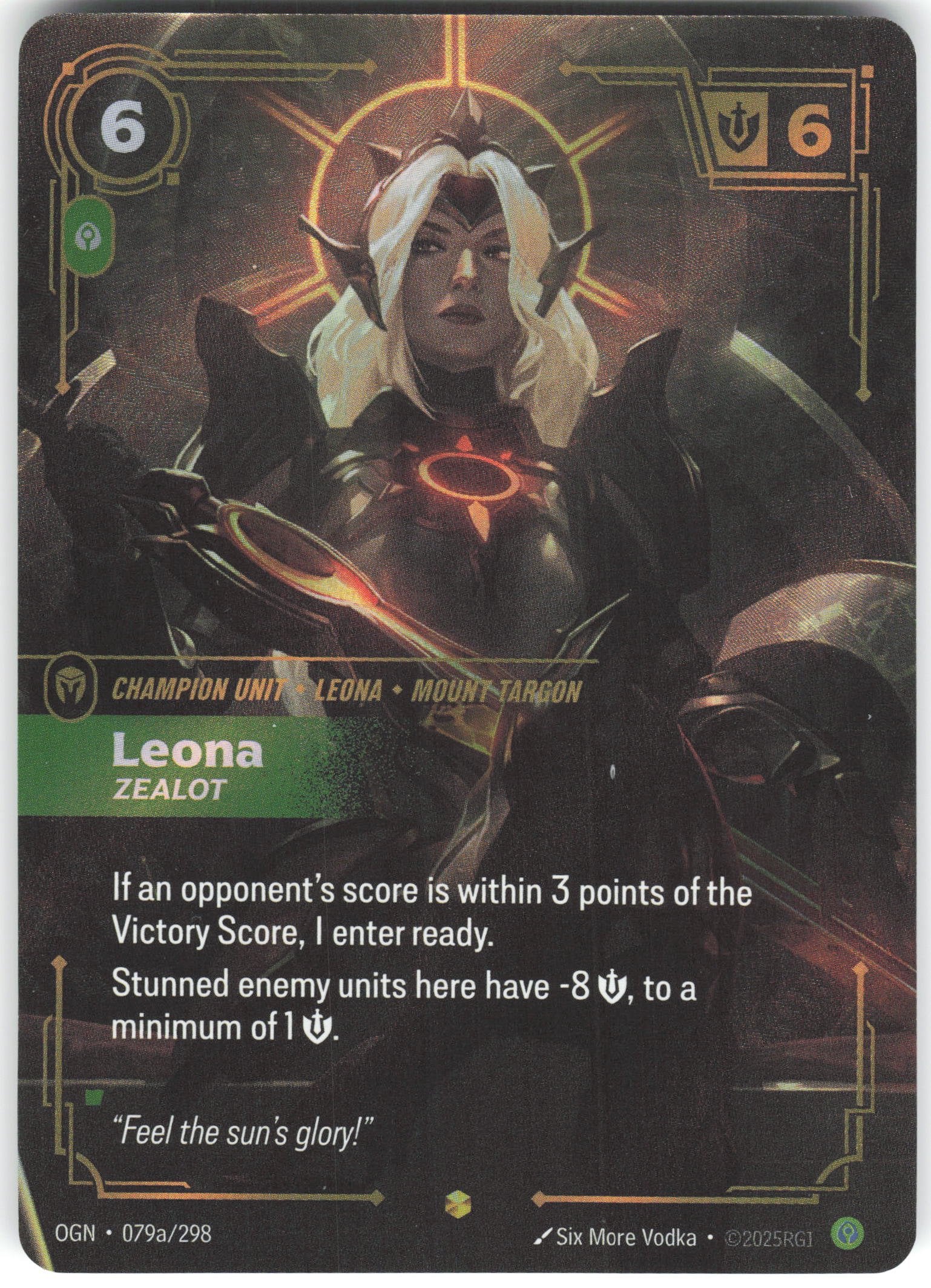 Leona - Zealot (Alternate Art) Showcase Origins 079a/298 NM