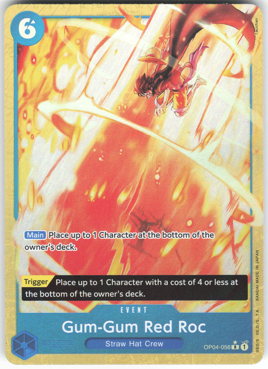 Gum-Gum Red Roc (Alternate Art) R Premium Booster -The Best- OP04-056 NM