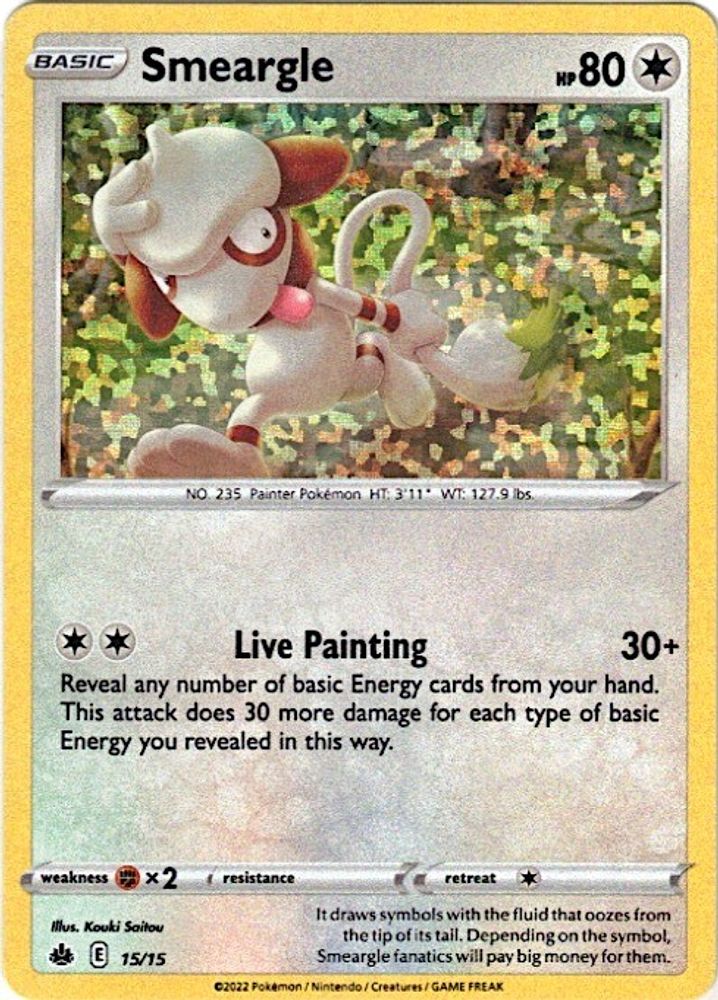 Smeargle 015/015 Promo Holo McDonald's Promos 2022 Holo NM/LP