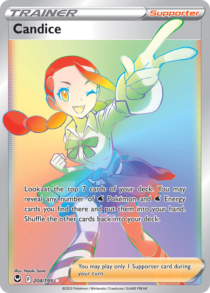 Candice 204/195 Rainbow Rare Silver Tempest NM/M