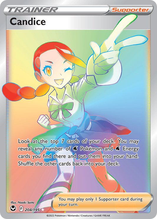 Candice 204/195 Rainbow Rare Silver Tempest NM/M