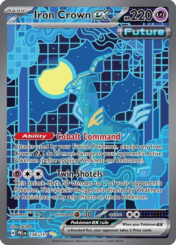 Iron Crown ex 158/131 Special Illustration Rare Prismatic Evolutions Holo NM/M