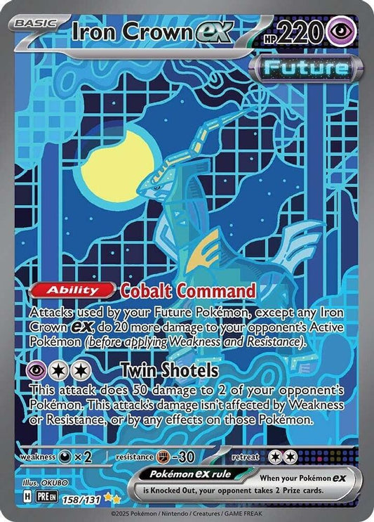Iron Crown ex 158/131 Special Illustration Rare Prismatic Evolutions Holo NM/M