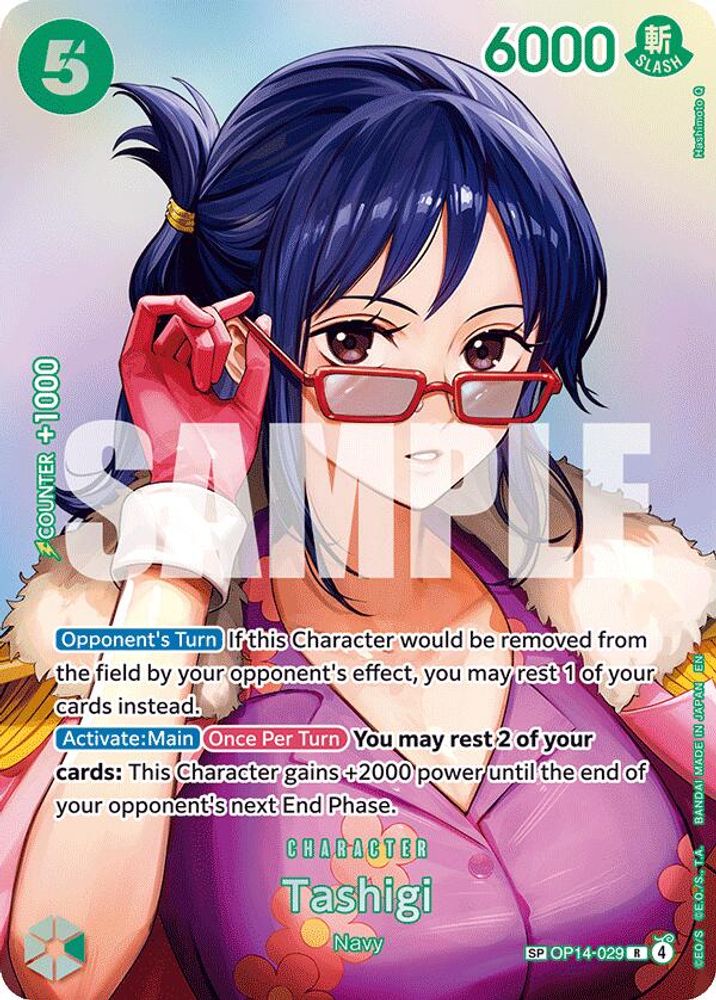Tashigi (SP) OP14-029 Rare Foil The Time of Battle NM/M
